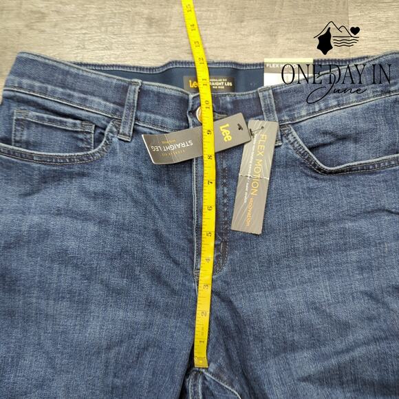 Lee Flex Motion Straight Leg Jeans Size 14 Short - Picture 4 of 6